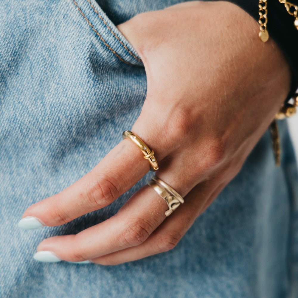 Diamond Studded Ring - WATERPROOF - Bexa Boutique