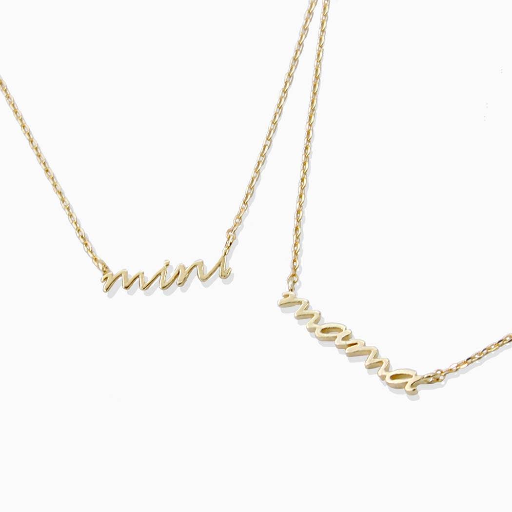 Mini and Mama Gold-Dipped Necklace