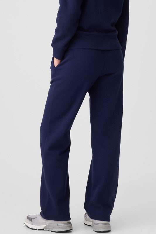 Solid Fleece-Lined Drawstring Waist Pants - Black - Bexa Boutique