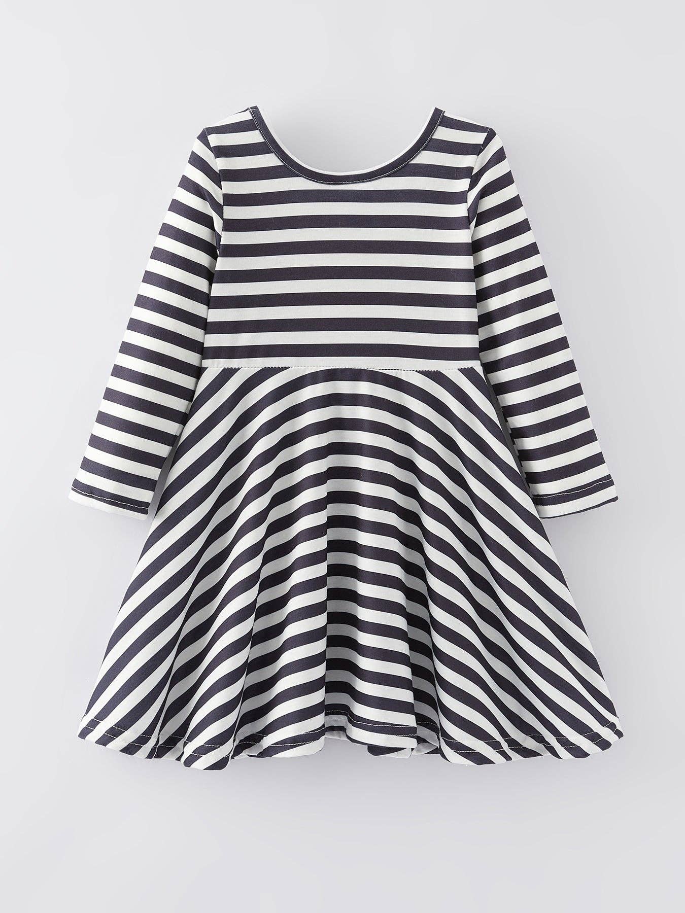 Valentine's Day Heart Print Stripe Girls Dress - Bexa Boutique