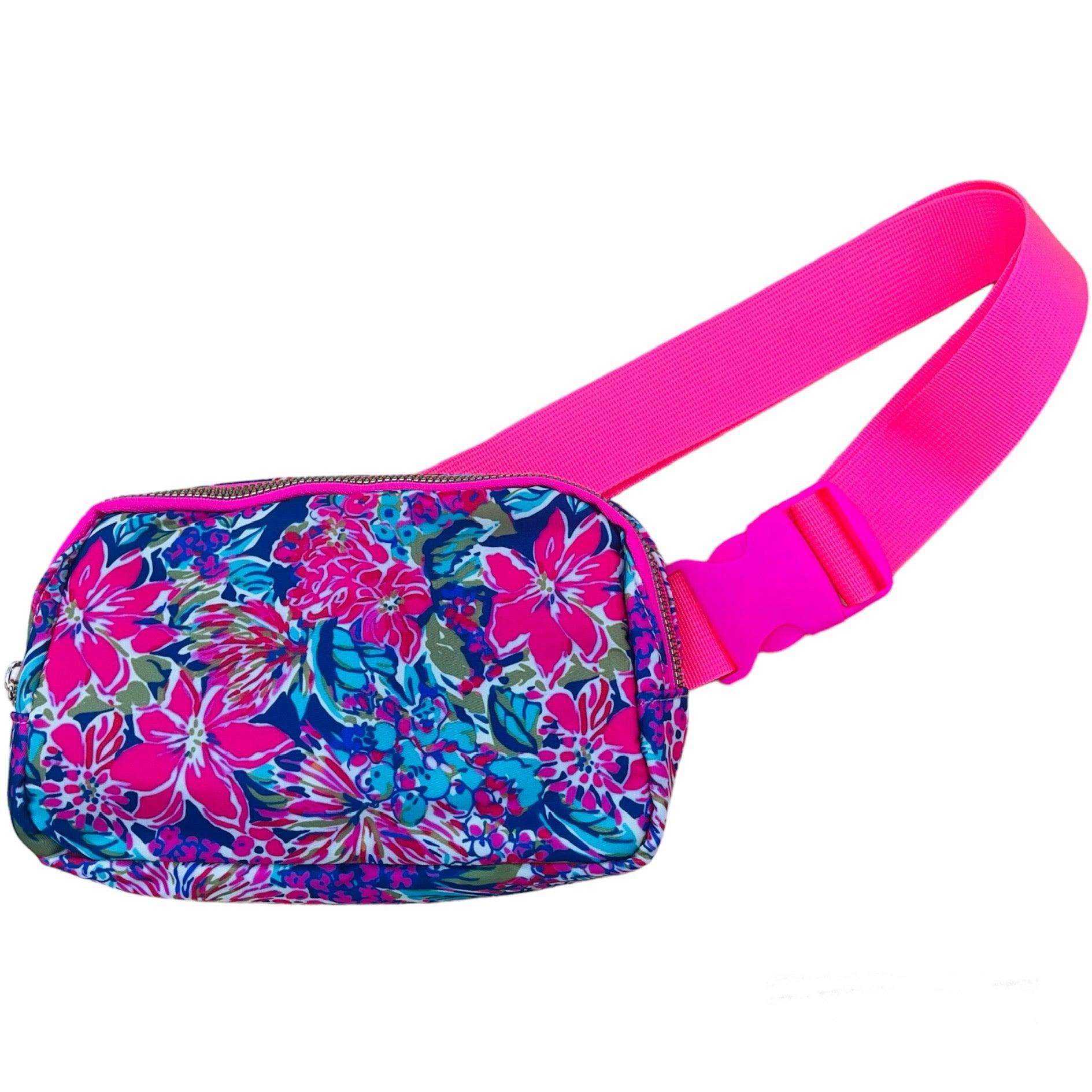 Pink Floral Belt Bag - pink - Bexa Boutique