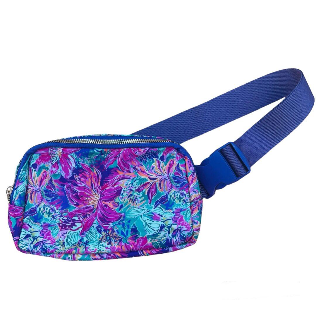 Purple Floral Belt Bag - pink - Bexa Boutique