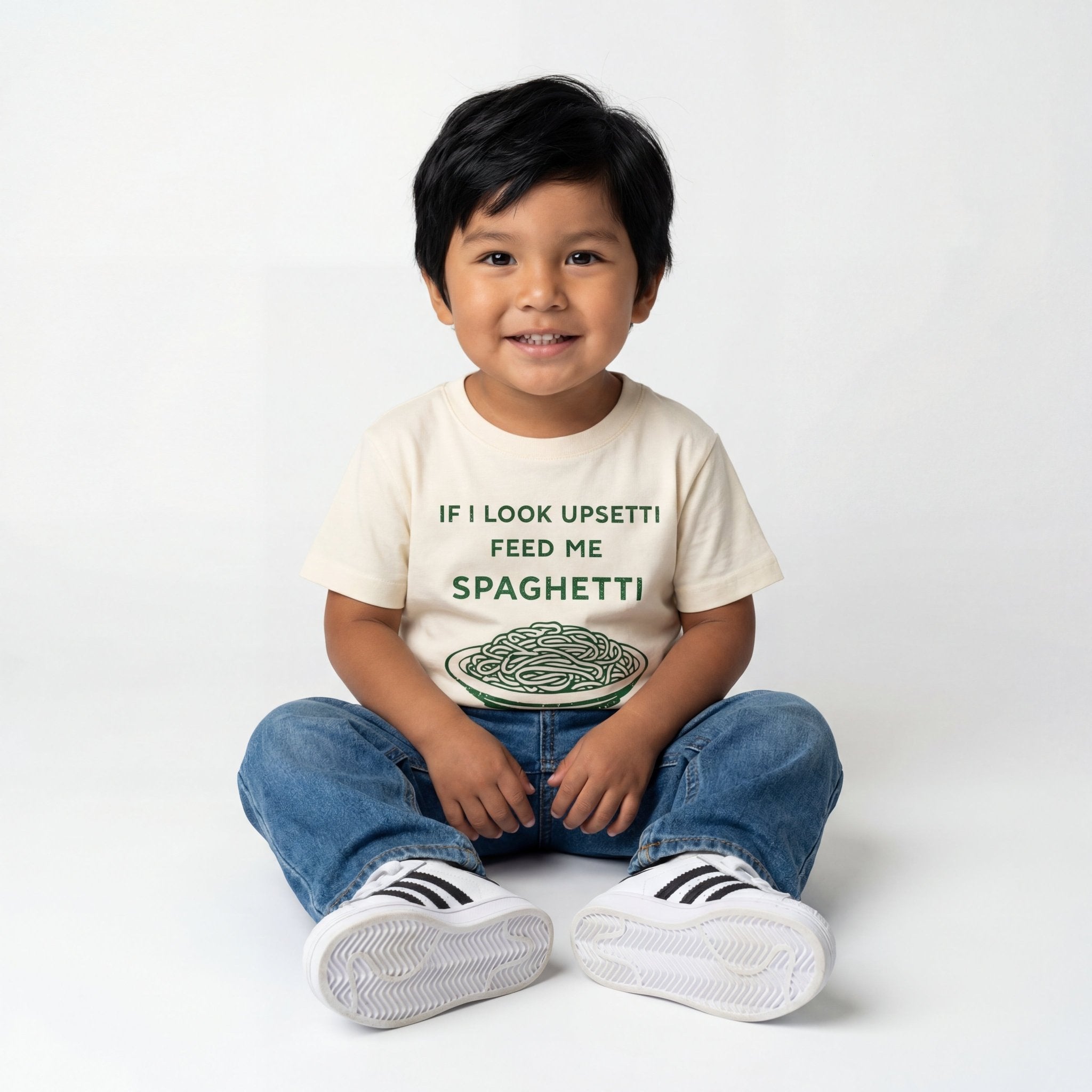 If I Look Upsetti Feed Me Spagetti, kids pasta graphic shirt - Bexa Boutique