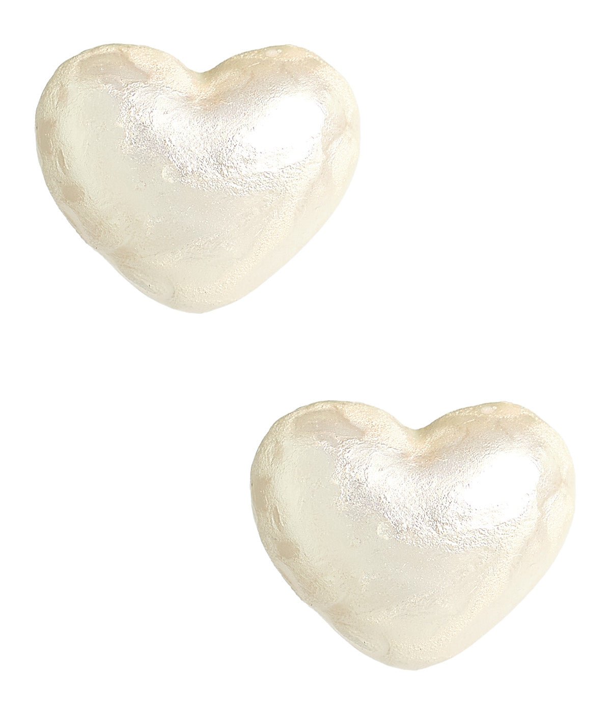 Lainey Heart - Cotton Pearl Studs - 18k Gold Plated - Bexa Boutique