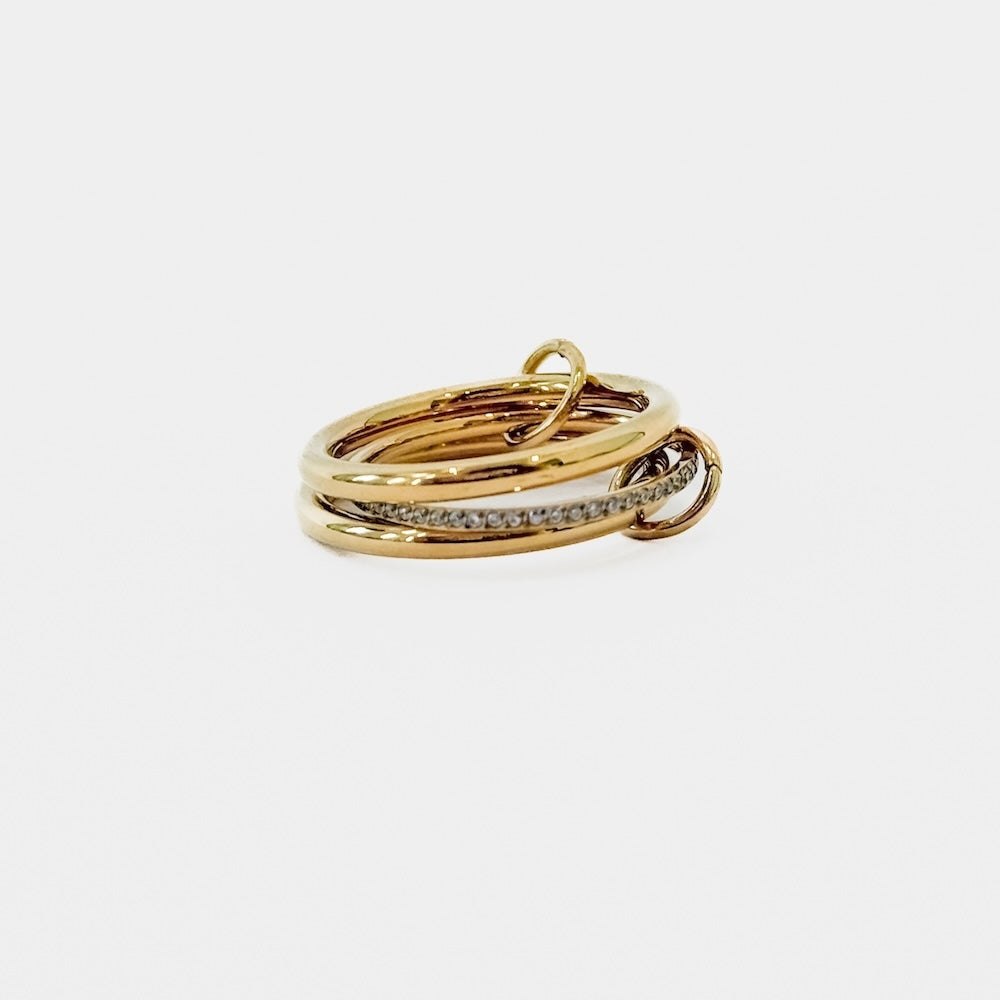 Layered In Diamonds Ring - WATERPROOF - Gold/Silver -old - Bexa Boutique