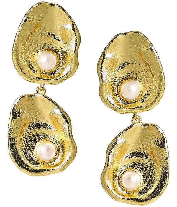Double Oyster Earring - Bexa Boutique