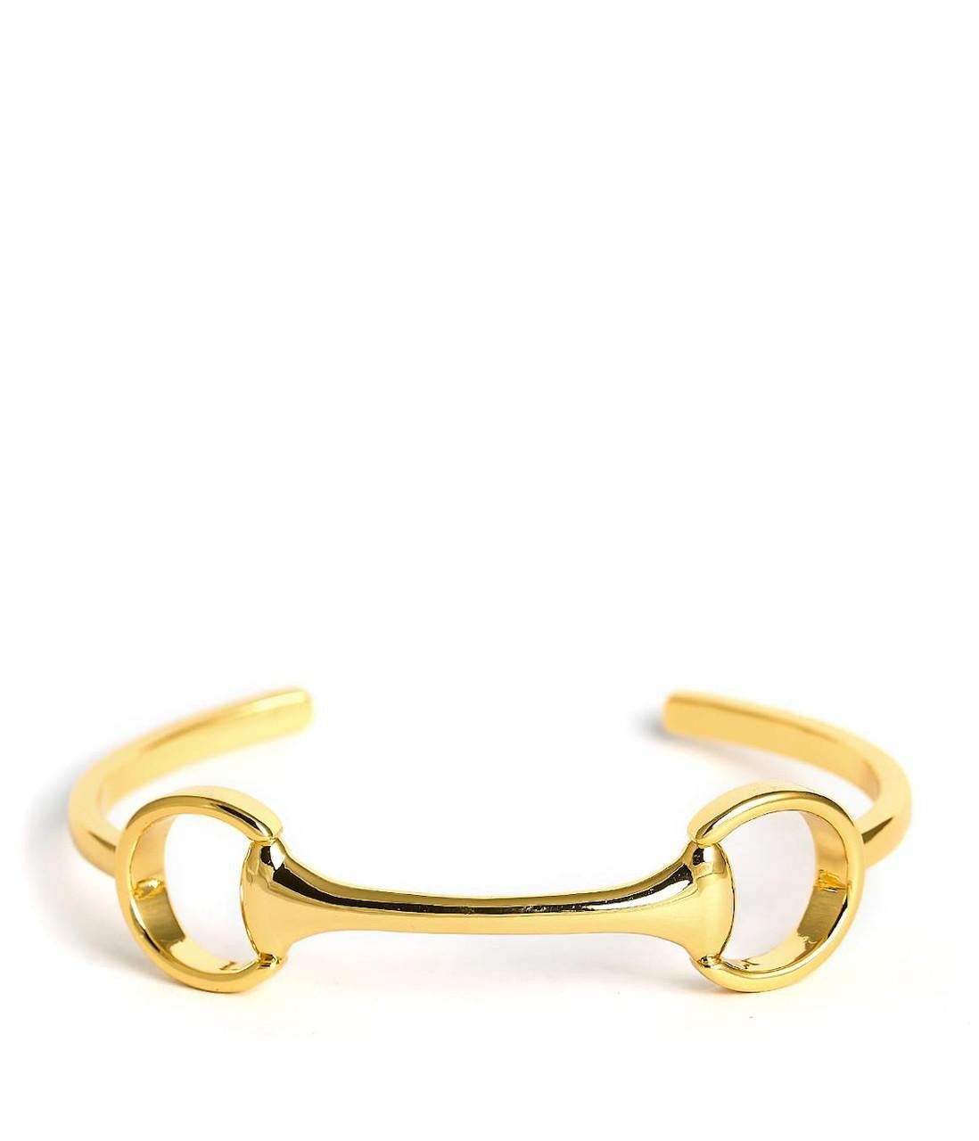 Gold Horse Bit Cuff - 18k Plated - Bexa Boutique