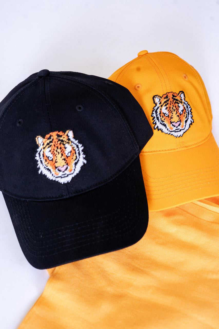 Needlepoint Baseball Hat - Tiger - Black - Bexa Boutique