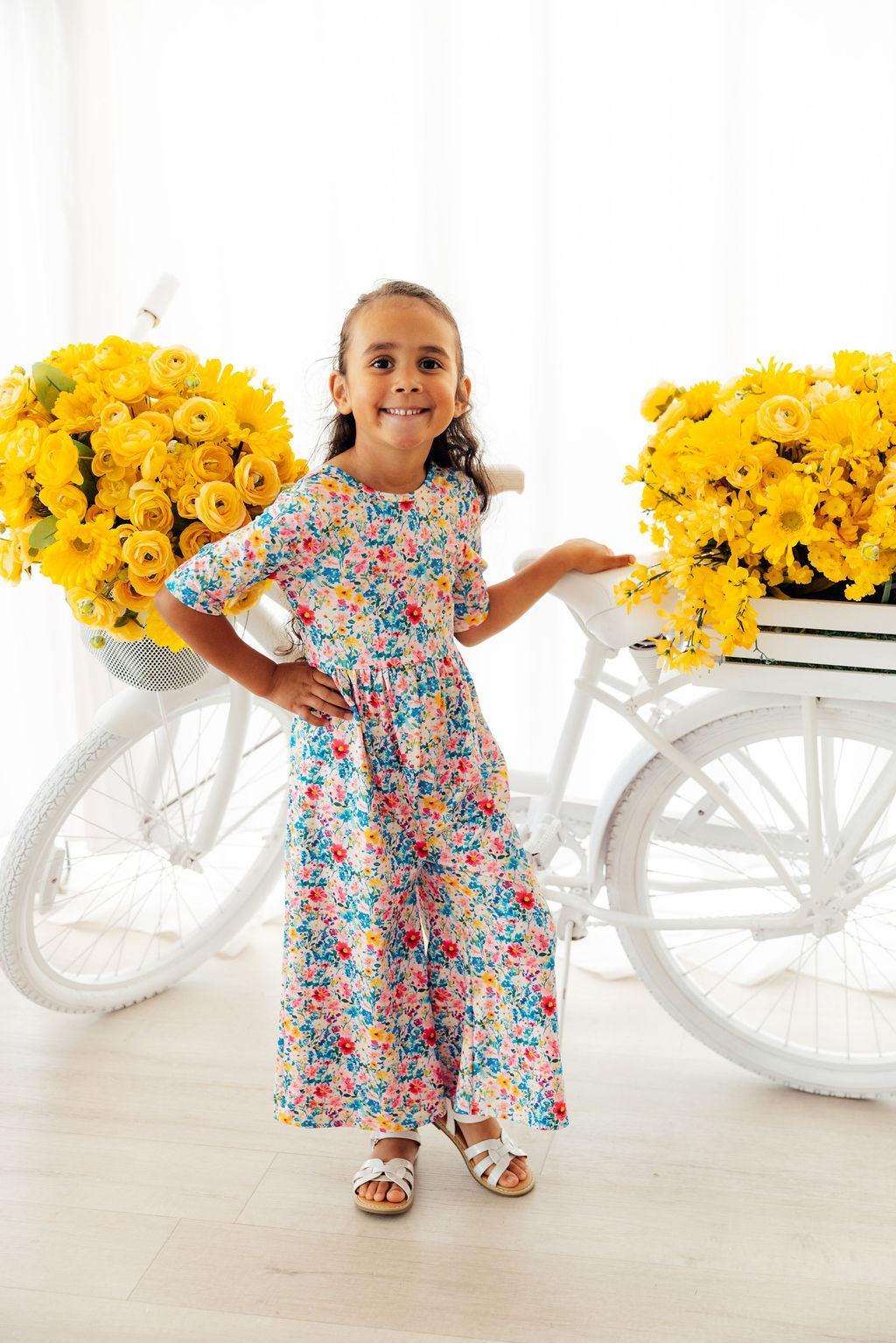 Fluttering Flowers Wide Leg Jumpsuit - Bexa Boutique