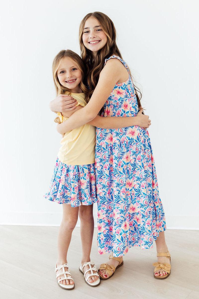 Watercolor Floral Ruffle Twirl Skort - Bexa Boutique