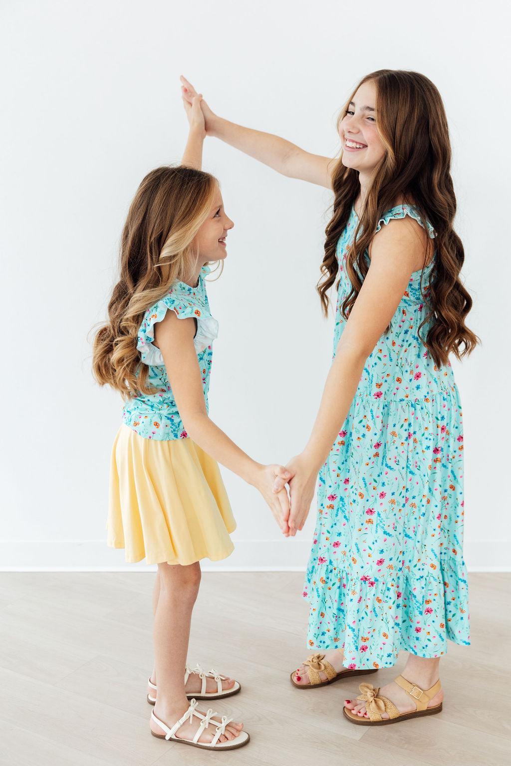 Bluebell Breeze Ruffle Maxi Dress - Bexa Boutique