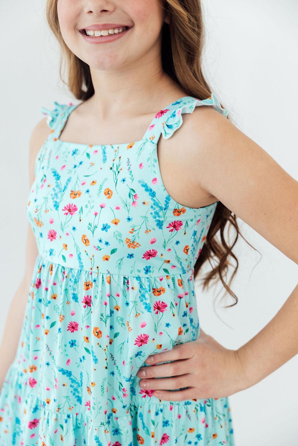 Bluebell Breeze Ruffle Maxi Dress - Bexa Boutique