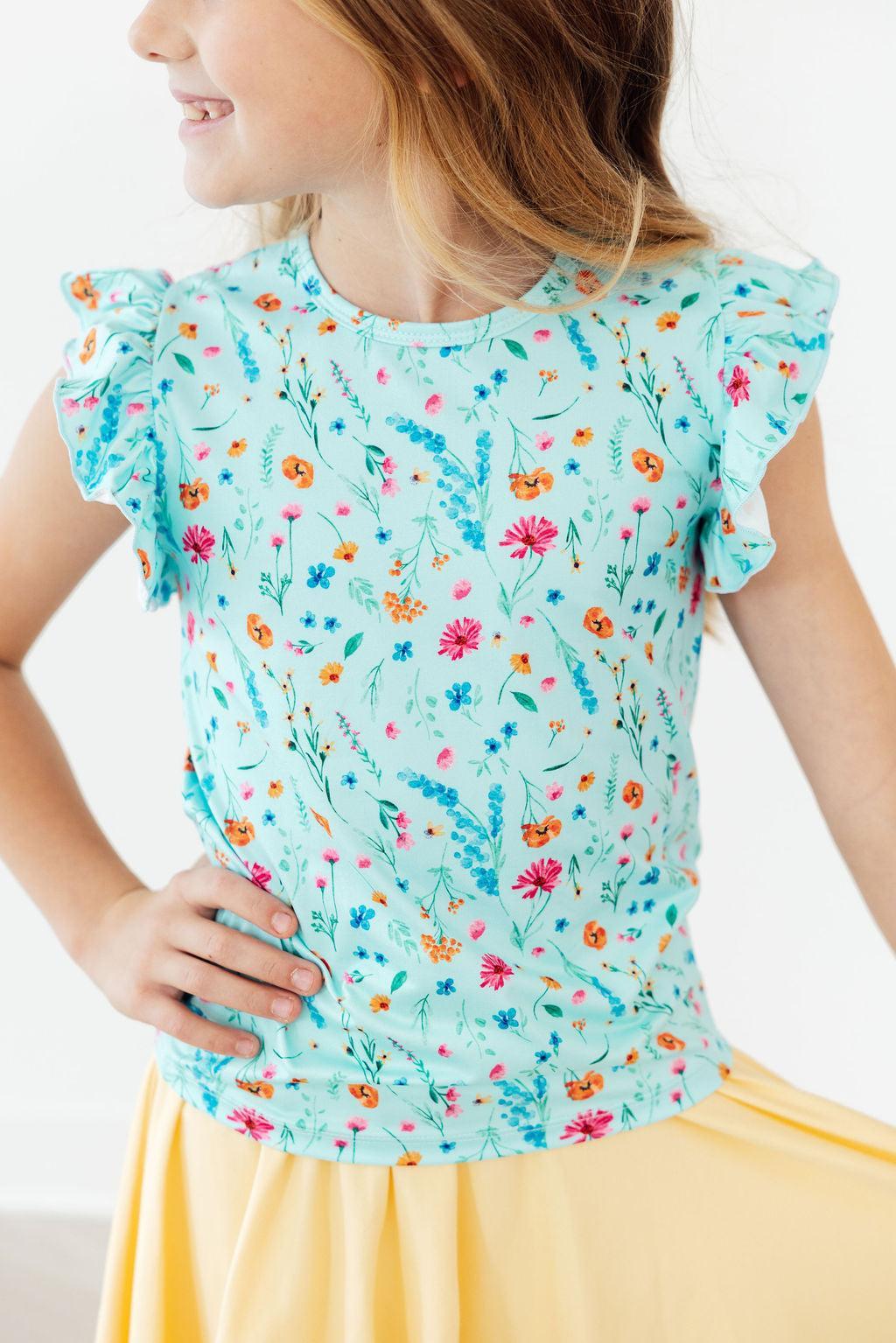Bluebell Breeze S/S Ruffle Tee - Bexa Boutique