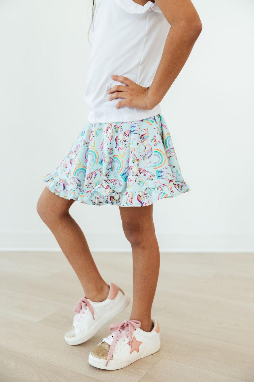 Unicorn Queen Ruffle Twirl Skort - Bexa Boutique