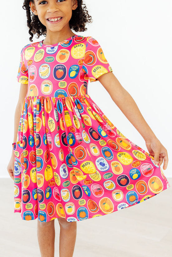 Fresh & Fruity S/S Pocket Twirl Dress - Bexa Boutique