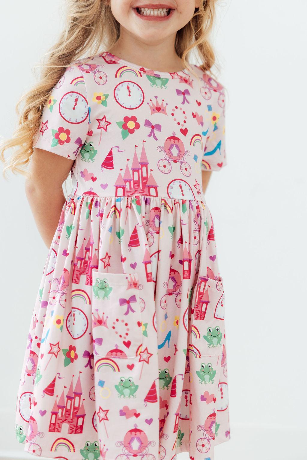 Princess & the Froggie S/S Pocket Twirl Dress - Bexa Boutique
