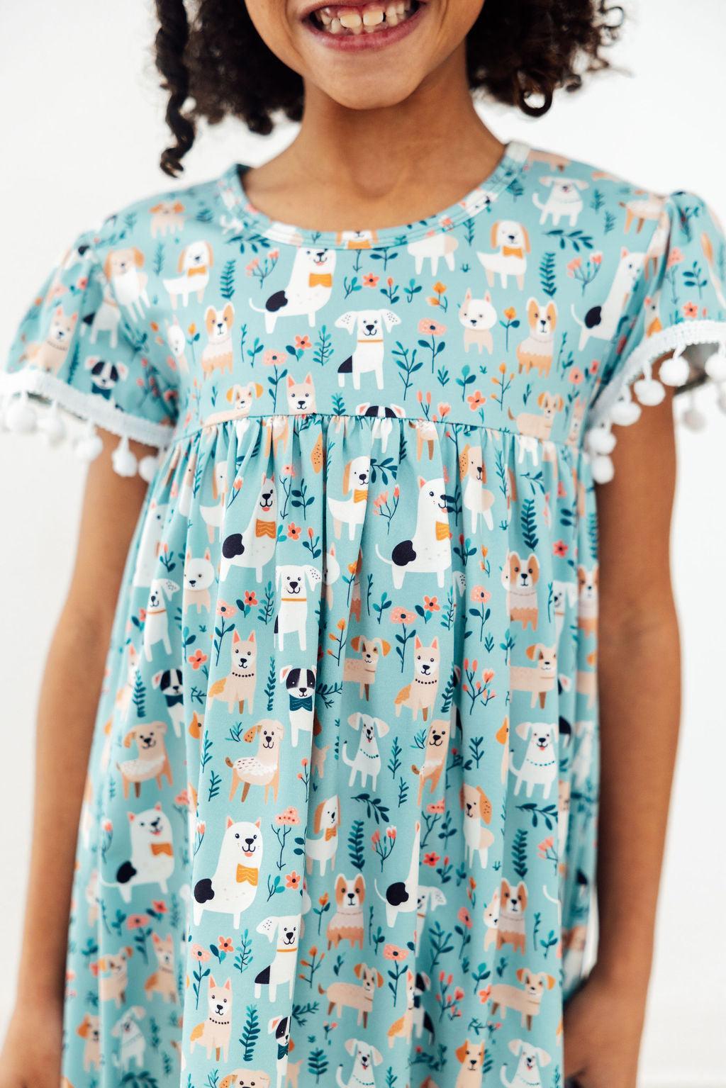 Furry Friends Pom Pom Dress - Bexa Boutique