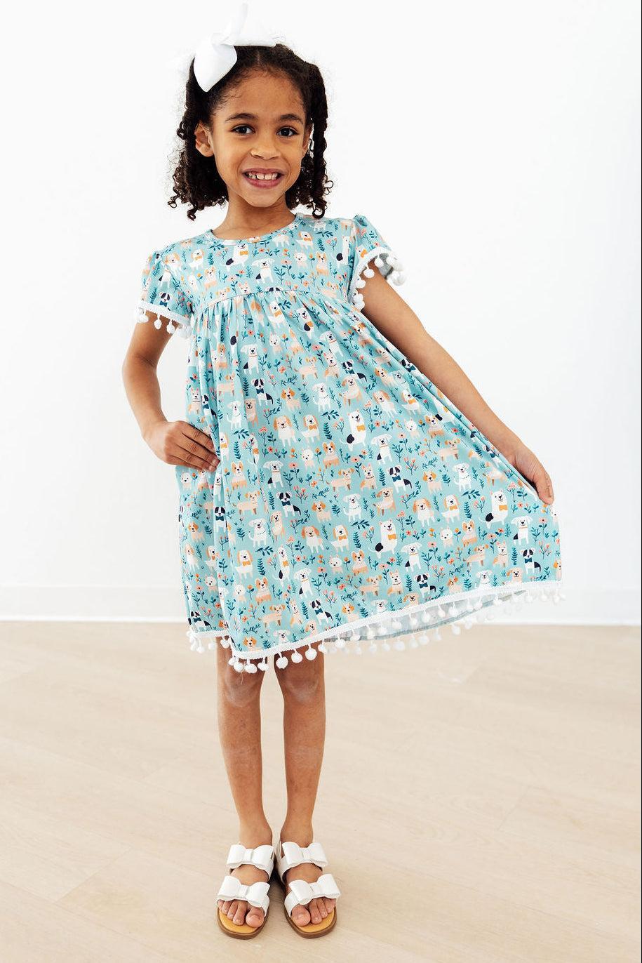 Furry Friends Pom Pom Dress - Bexa Boutique