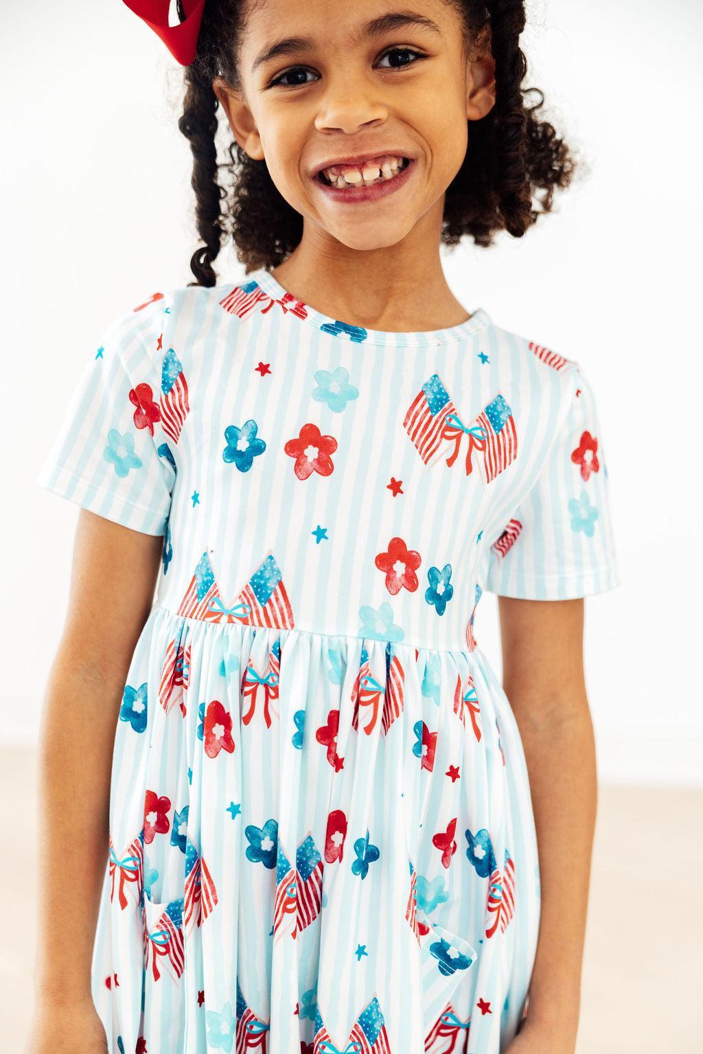 Home of the Brave S/S Pocket Twirl Dress - Bexa Boutique