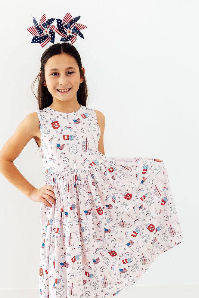 Born in the USA Tank Twirl Dress - Bexa Boutique