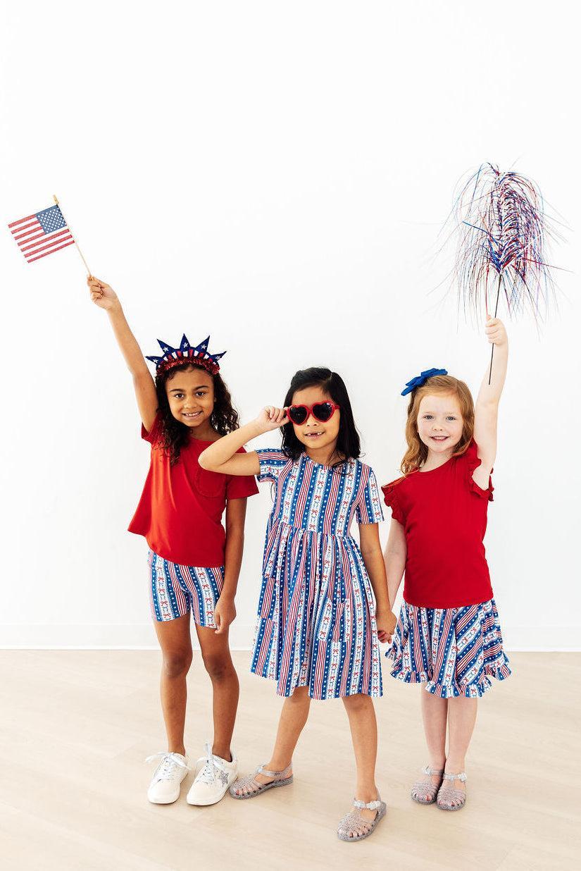 All-American Girl Twirl Shorts - Bexa Boutique