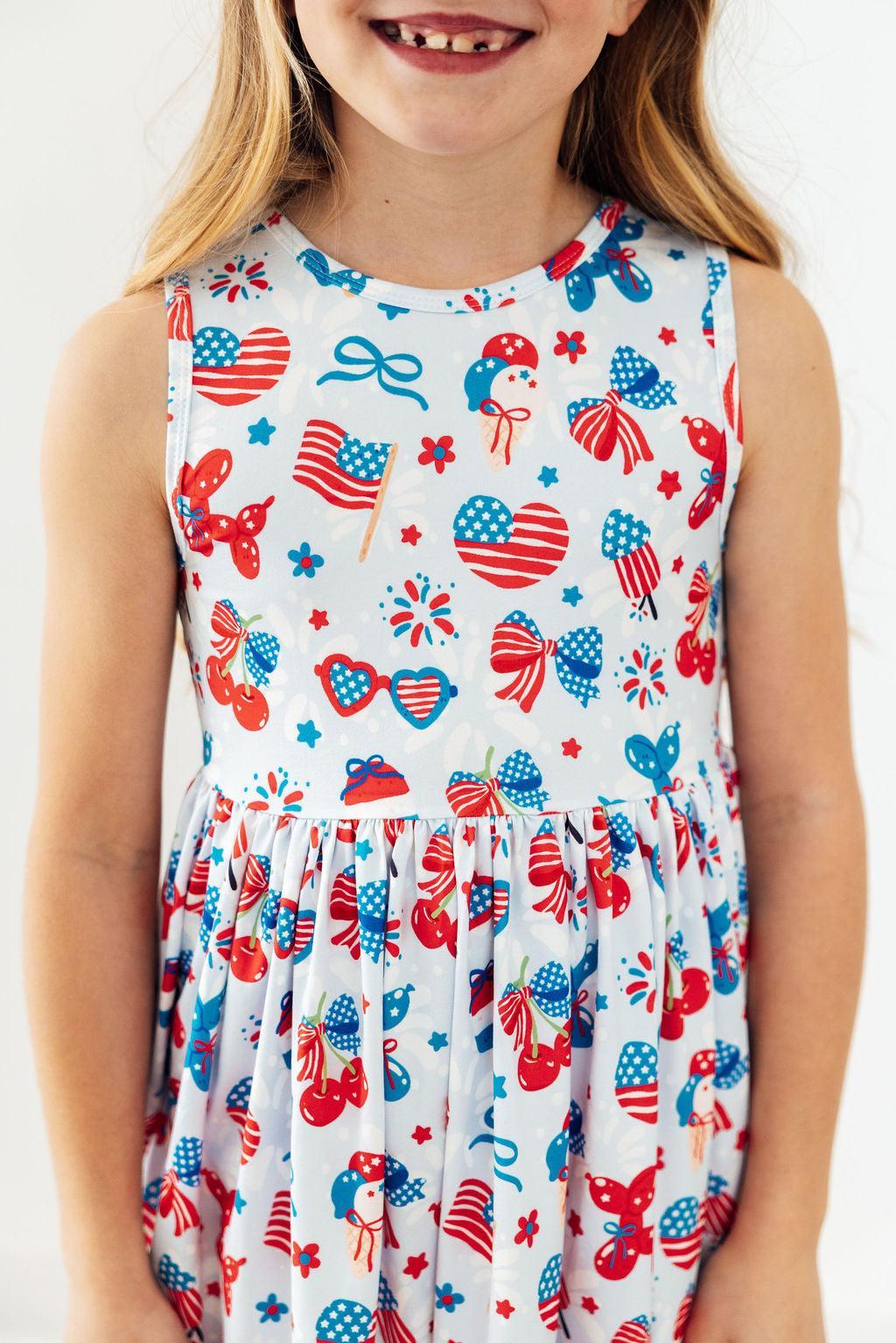 Little Miss Liberty Tank Twirl Dress - Bexa Boutique