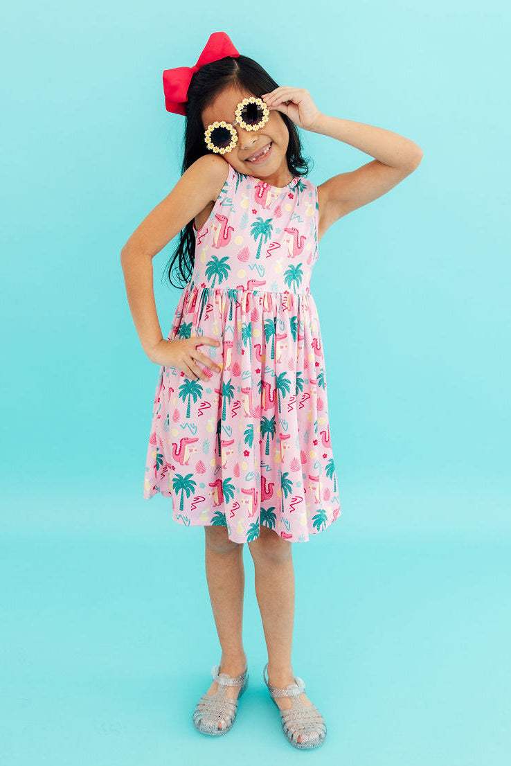 Pink Gator-ade Tank Twirl Dress - Bexa Boutique
