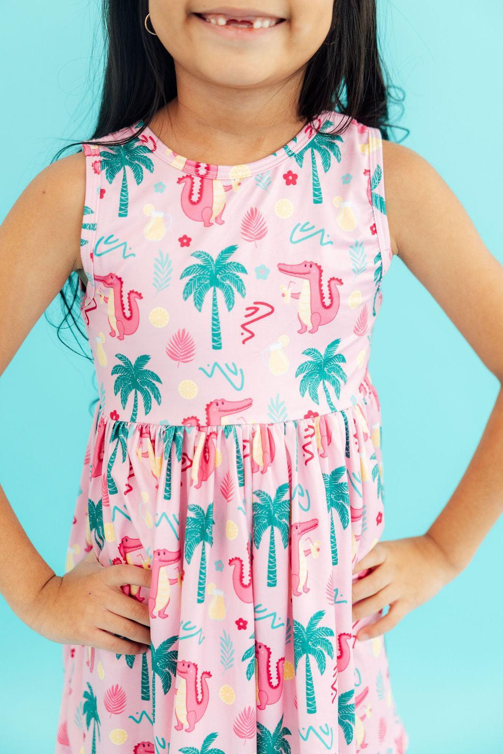 Pink Gator-ade Tank Twirl Dress - Bexa Boutique