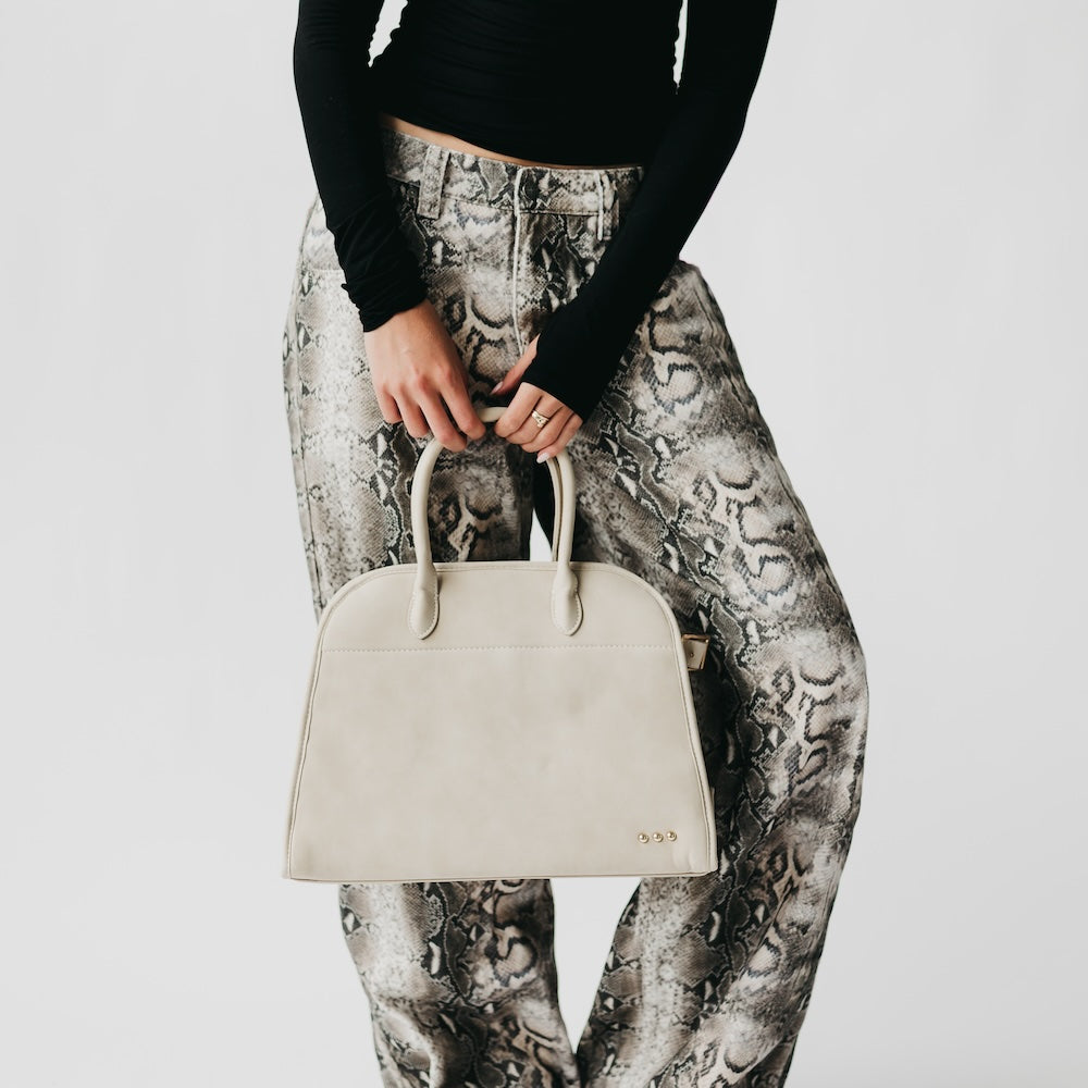Nirvana Nubuck Tote - Oat - Bexa Boutique