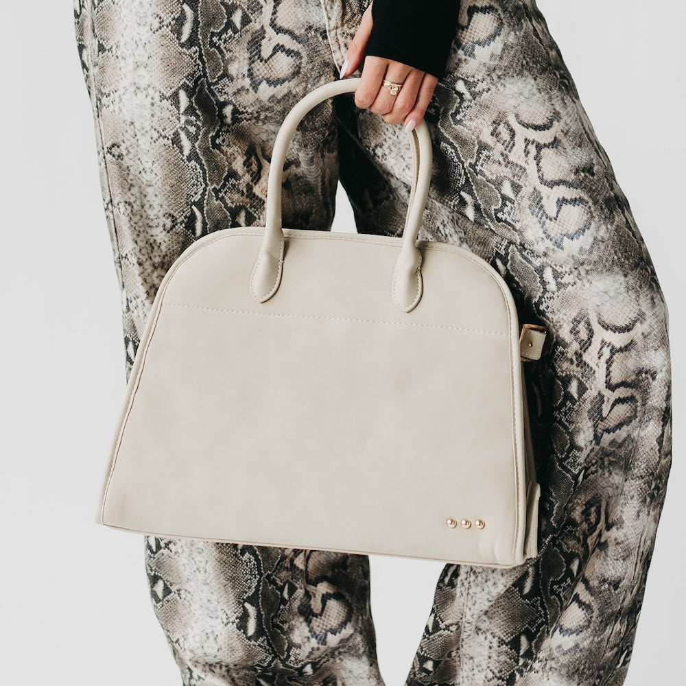 Nirvana Nubuck Tote - Oat - Bexa Boutique