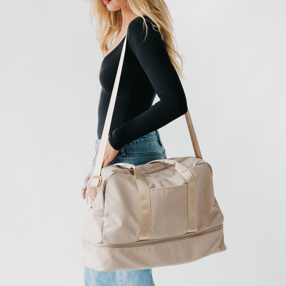 Nissa Nylon Weekender Bag - Black - Bexa Boutique