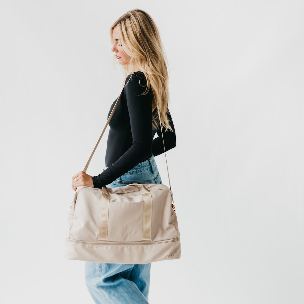 Nissa Nylon Weekender Bag - Black - Bexa Boutique