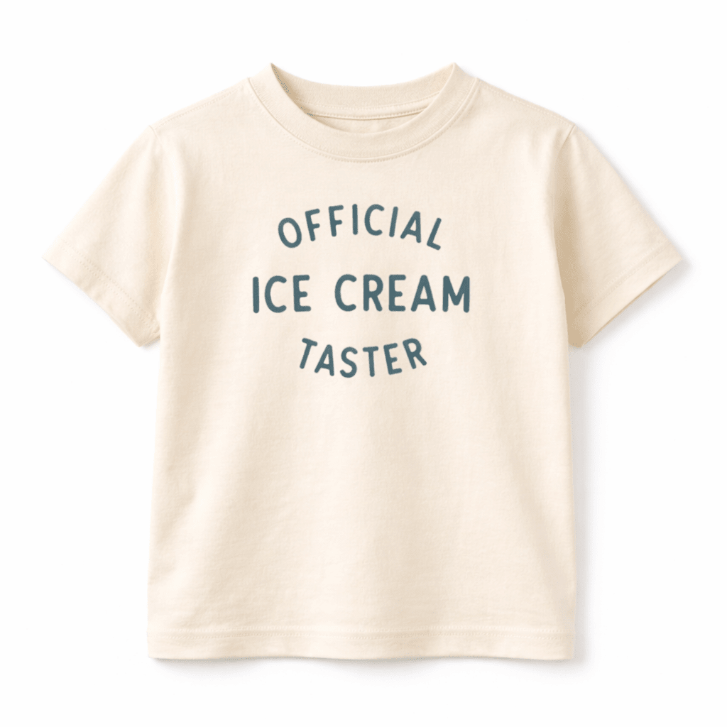 Official Ice Cream Taster Kids Graphic Cotton T-Shirt - Bexa Boutique