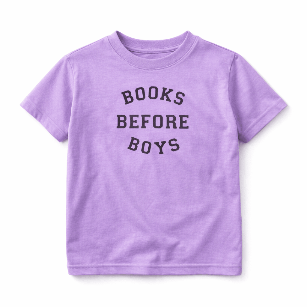 Purple Books Before Boys Tee - Bexa Boutique