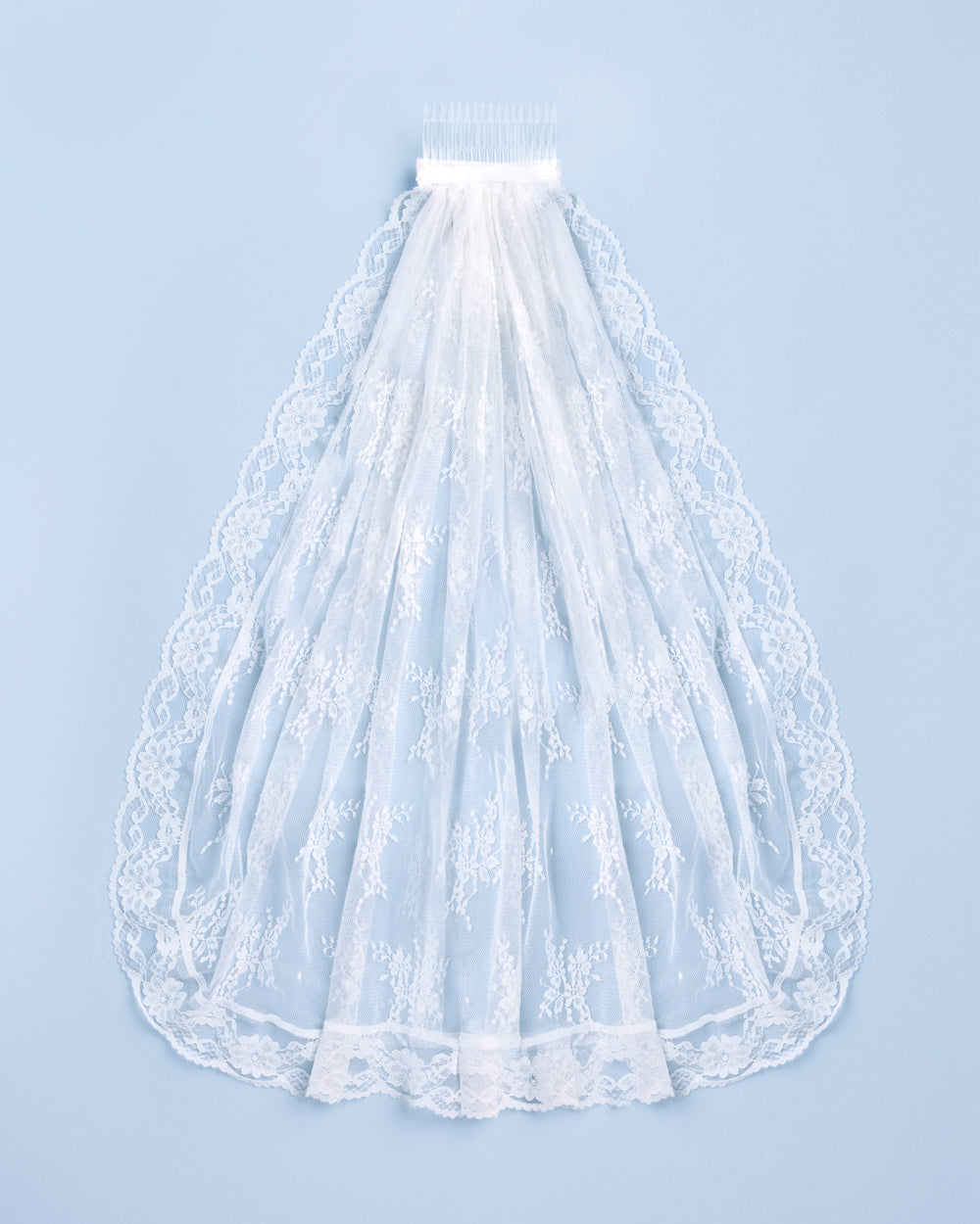 Lace on Lace Veil - layered multi lace veil - Bexa Boutique
