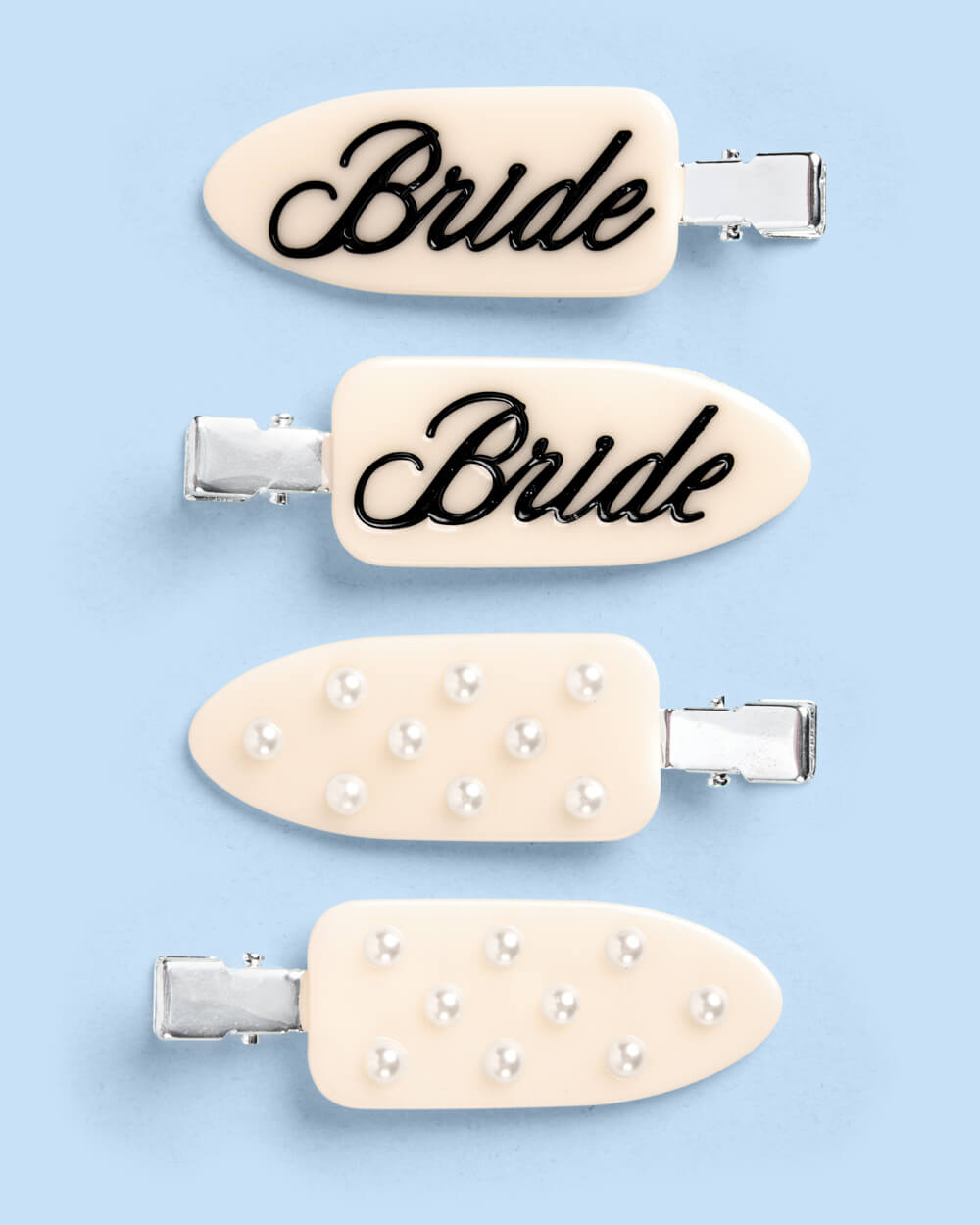 Bride Beauty Clips - 4 pc ivory hair clip set - Bexa Boutique