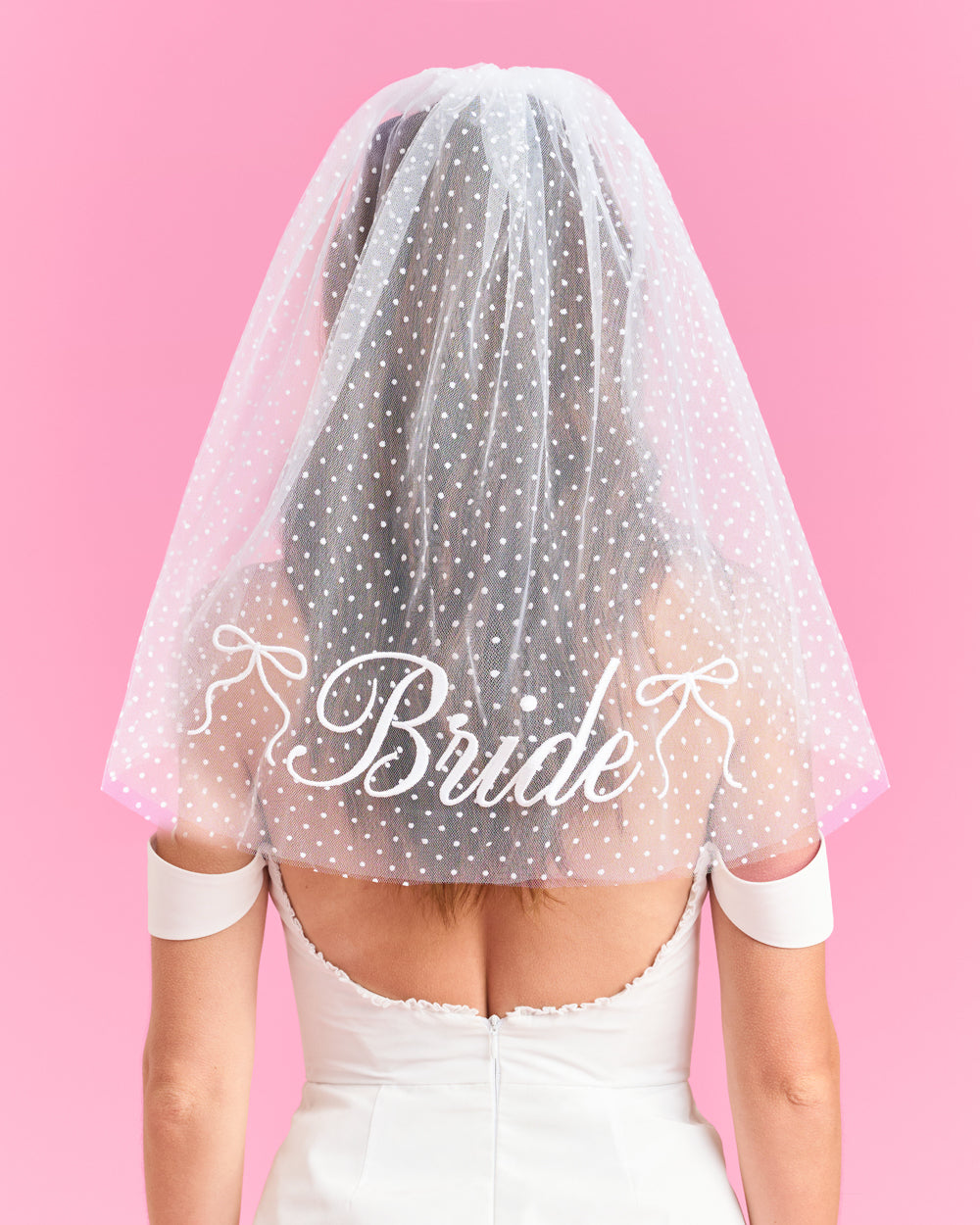 Dotted Bride Veil - embroidered bridal veil - Bexa Boutique