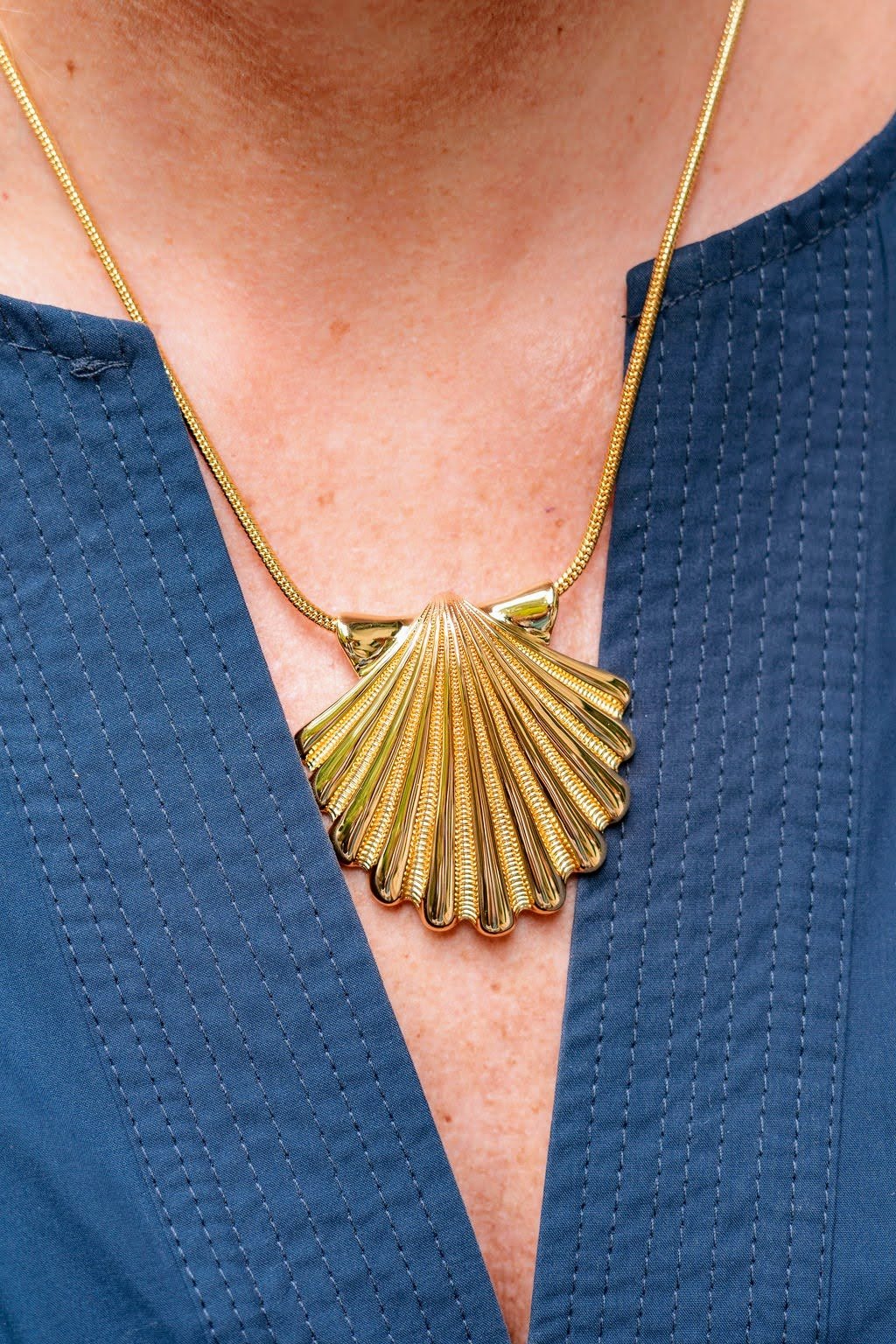Sophie Scallop Shell Necklace - 18k Gold Plated - Teggy French Collection - Bexa Boutique