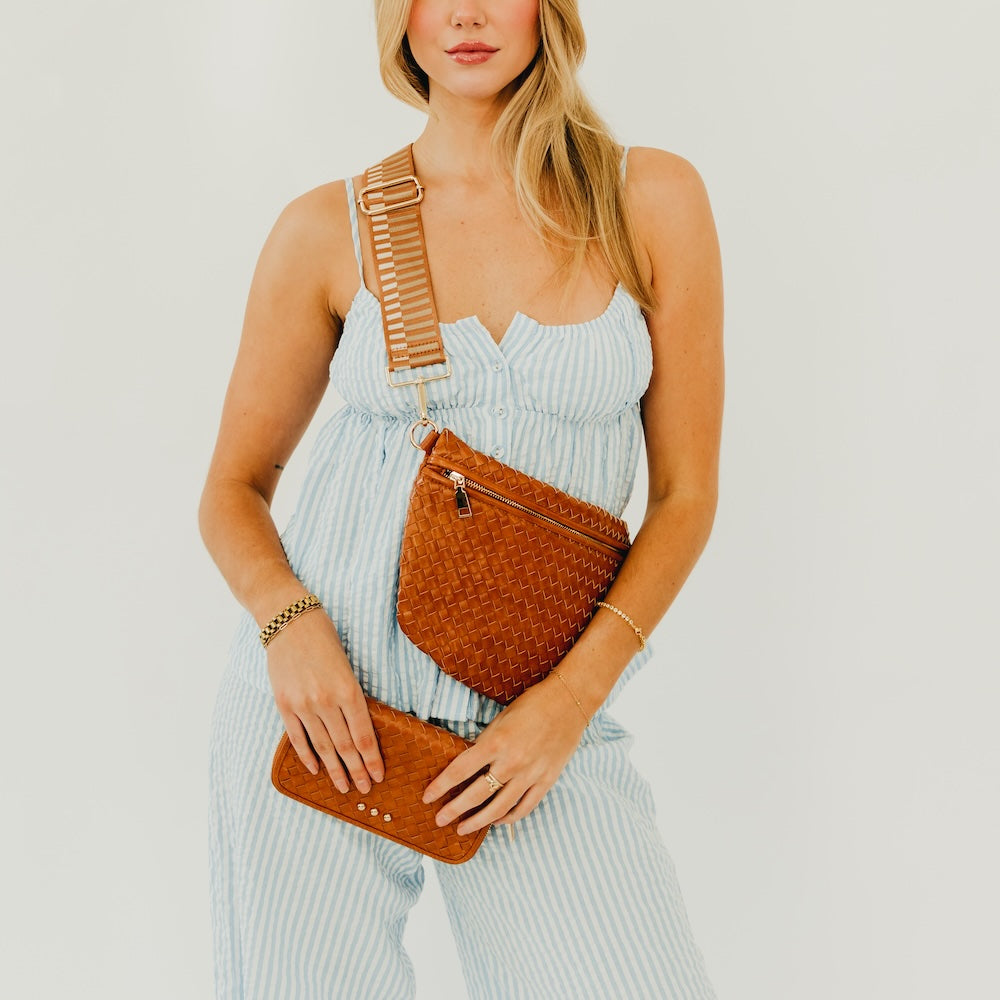 Westlyn Woven Bum Bag - TOP SELLER - Woven Checkered Black - Bexa Boutique