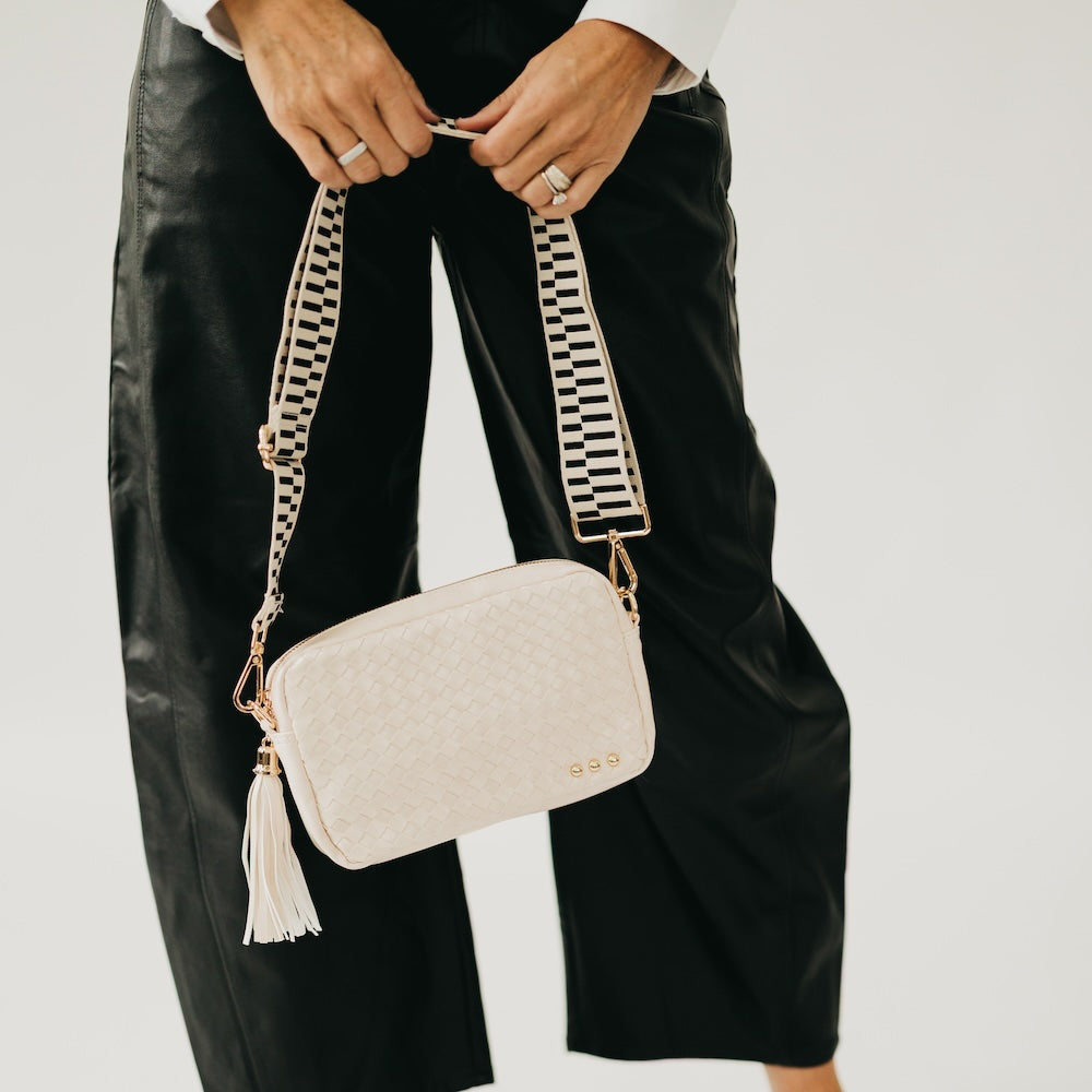 Woven Willow Camera Crossbody Bag