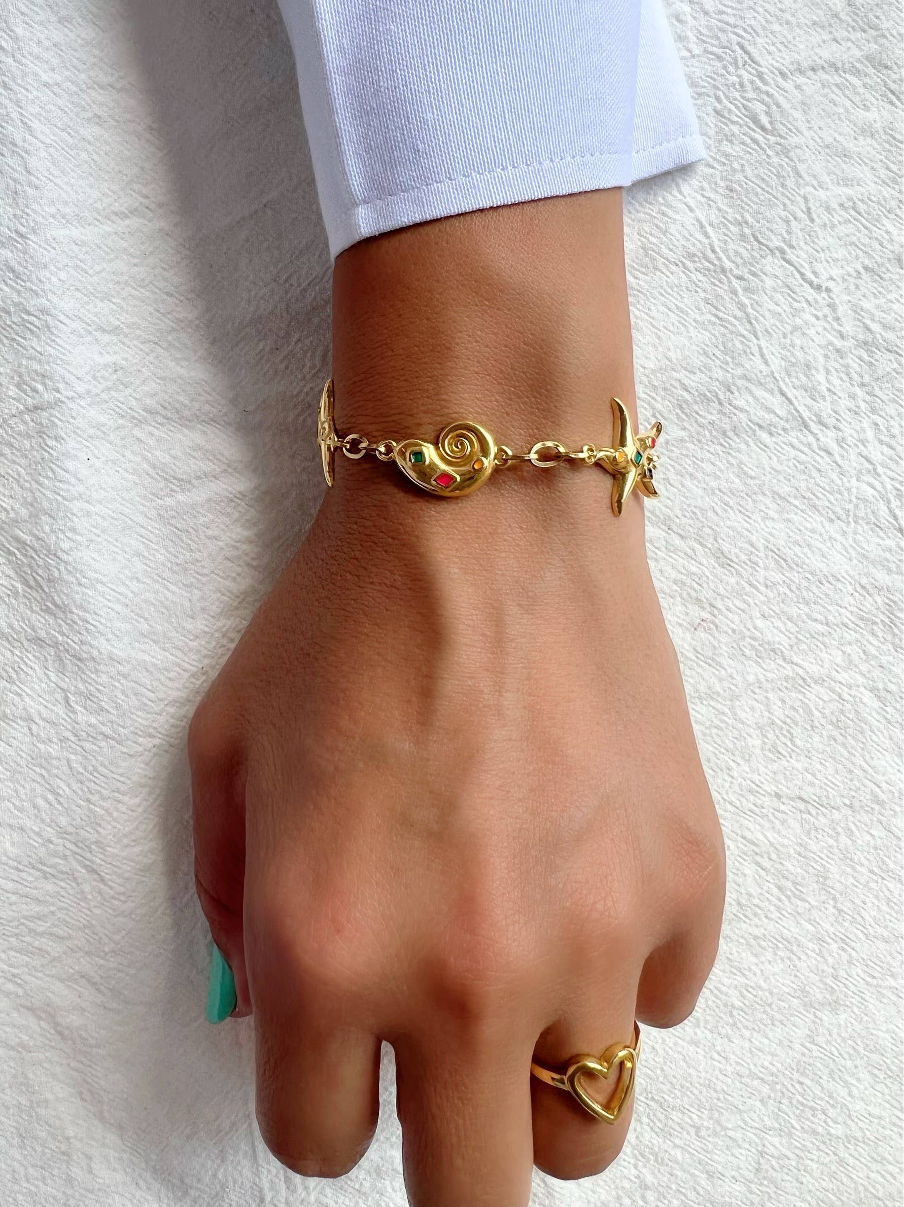 Gold Summer Bracelet, beach Bracelet - Made in Greece