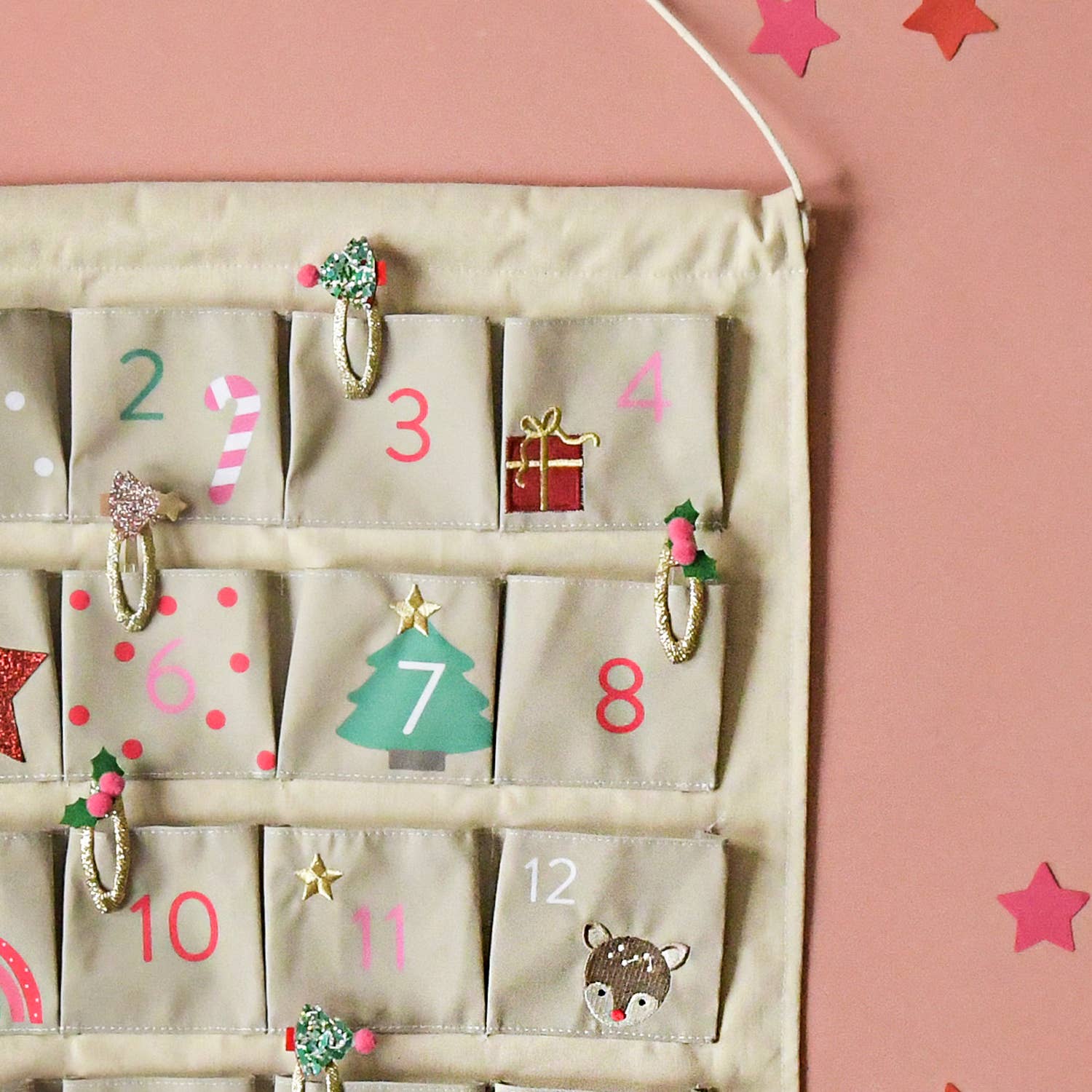 Jolly Xmas Reusable Advent Calendar - Pretty Crafty Lady Shop
