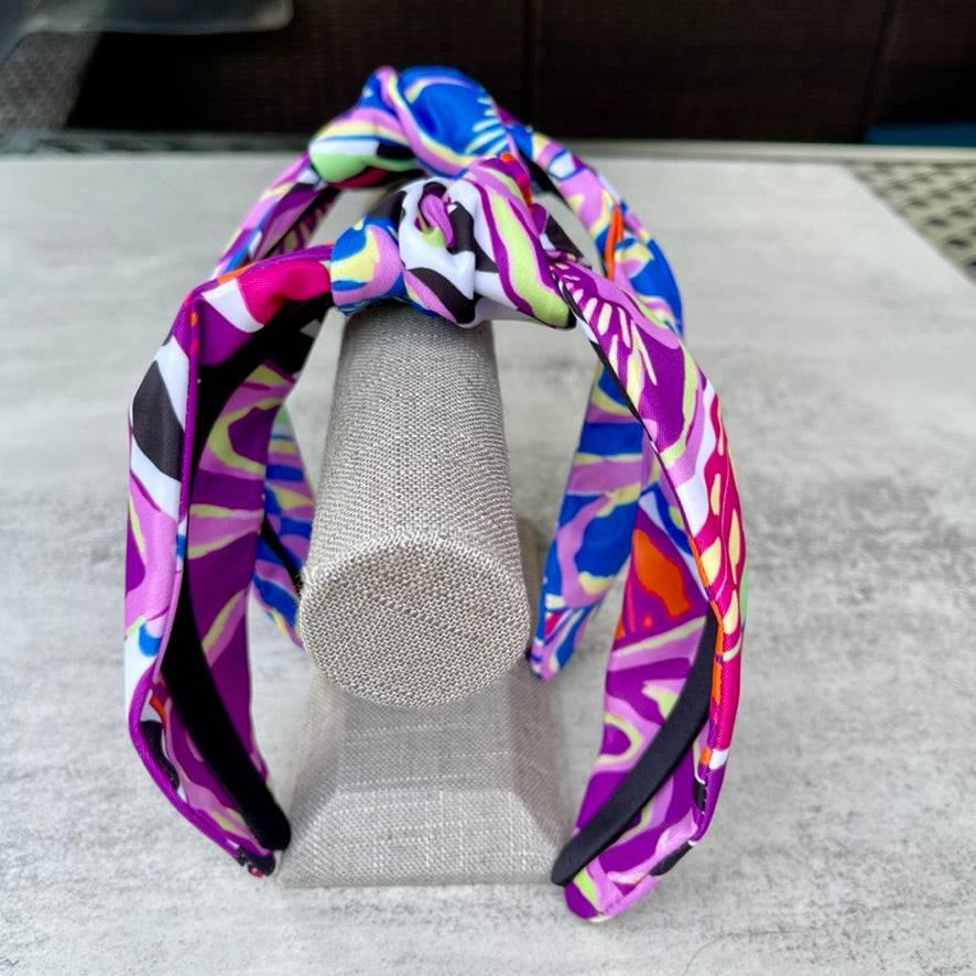 Palm Beach Purple Punch Plain Knotted Headband - Bexa Boutique