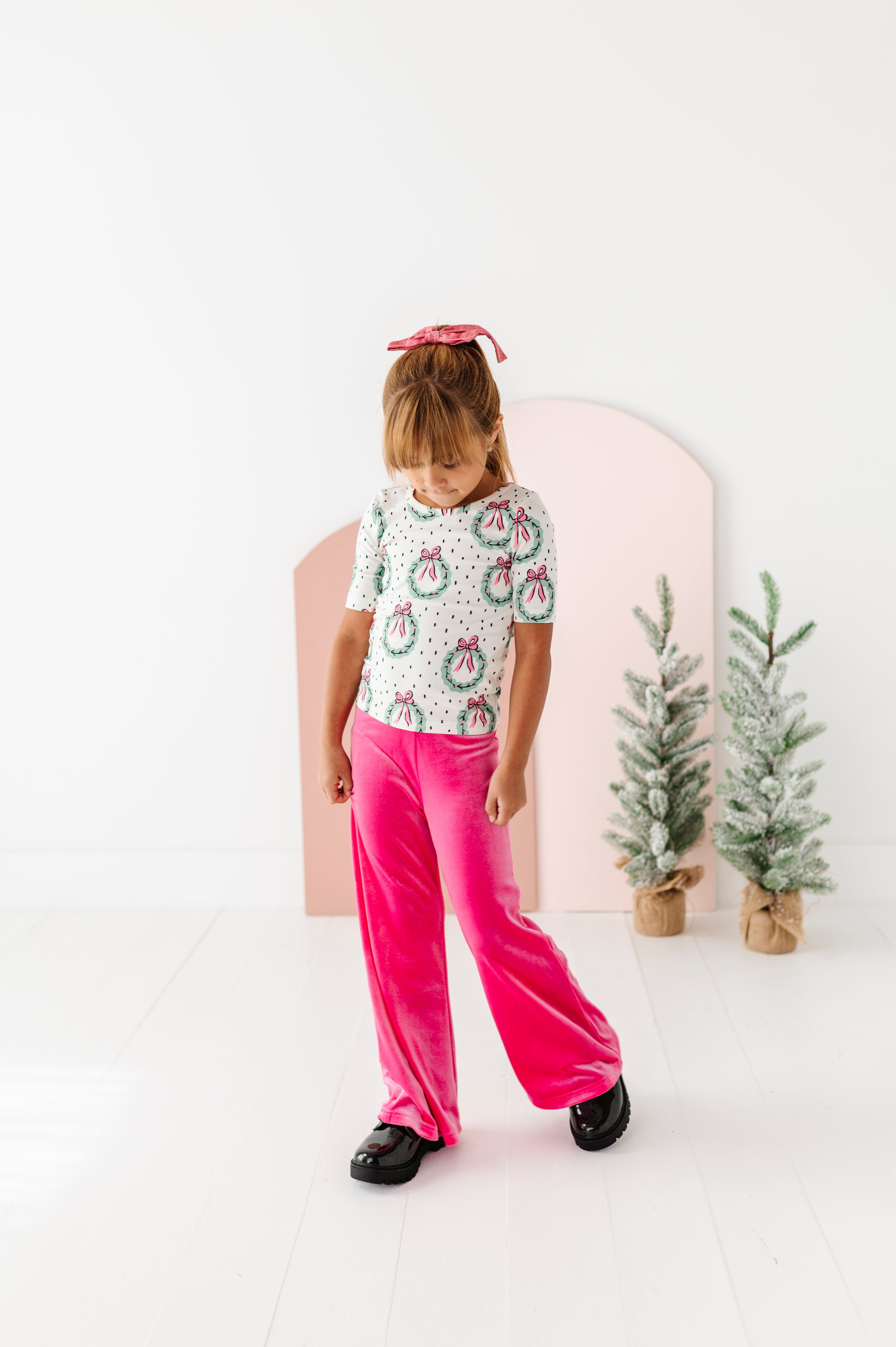 Hot Pink Velvet Pants | Wide-Leg Pants