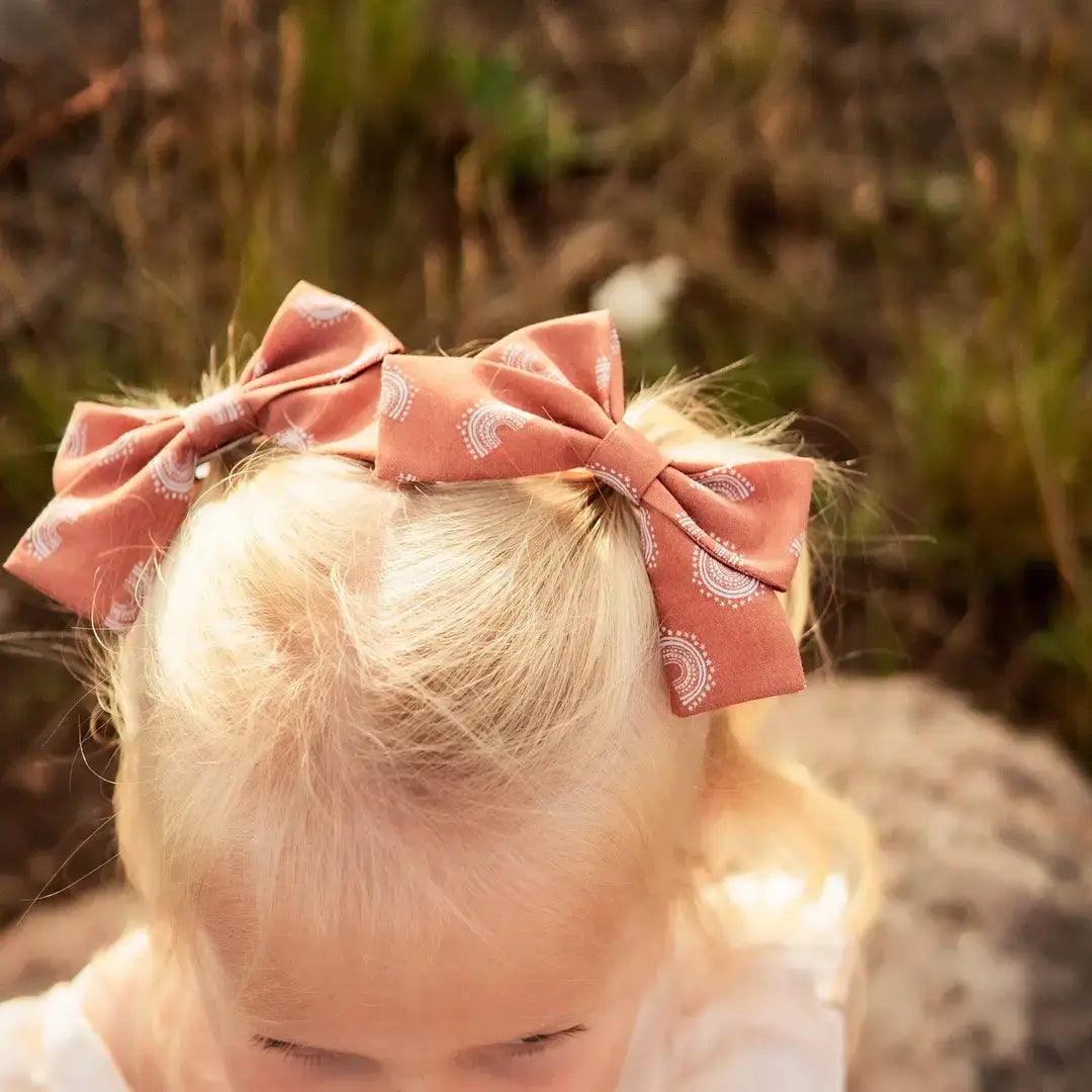 Candy Cane Christmas Pinwheel Hair Bow