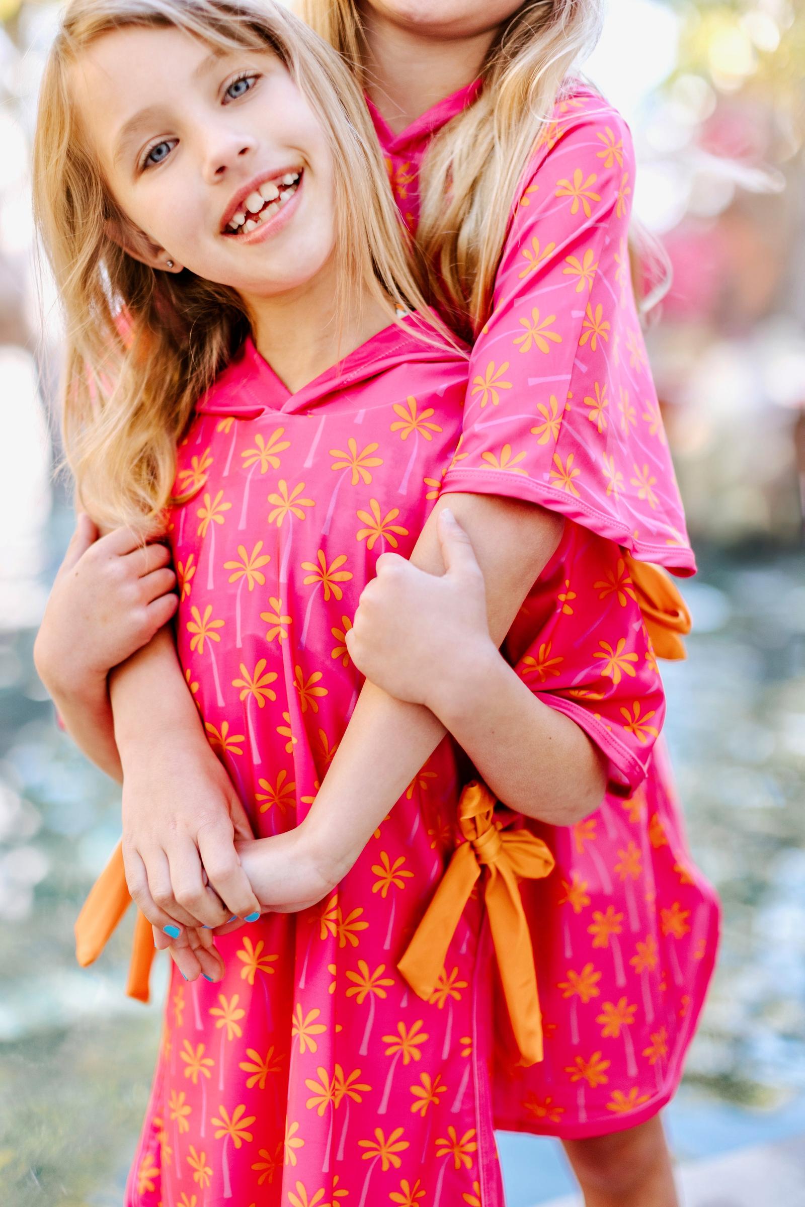 Palm Tree Hooded Beach Poncho