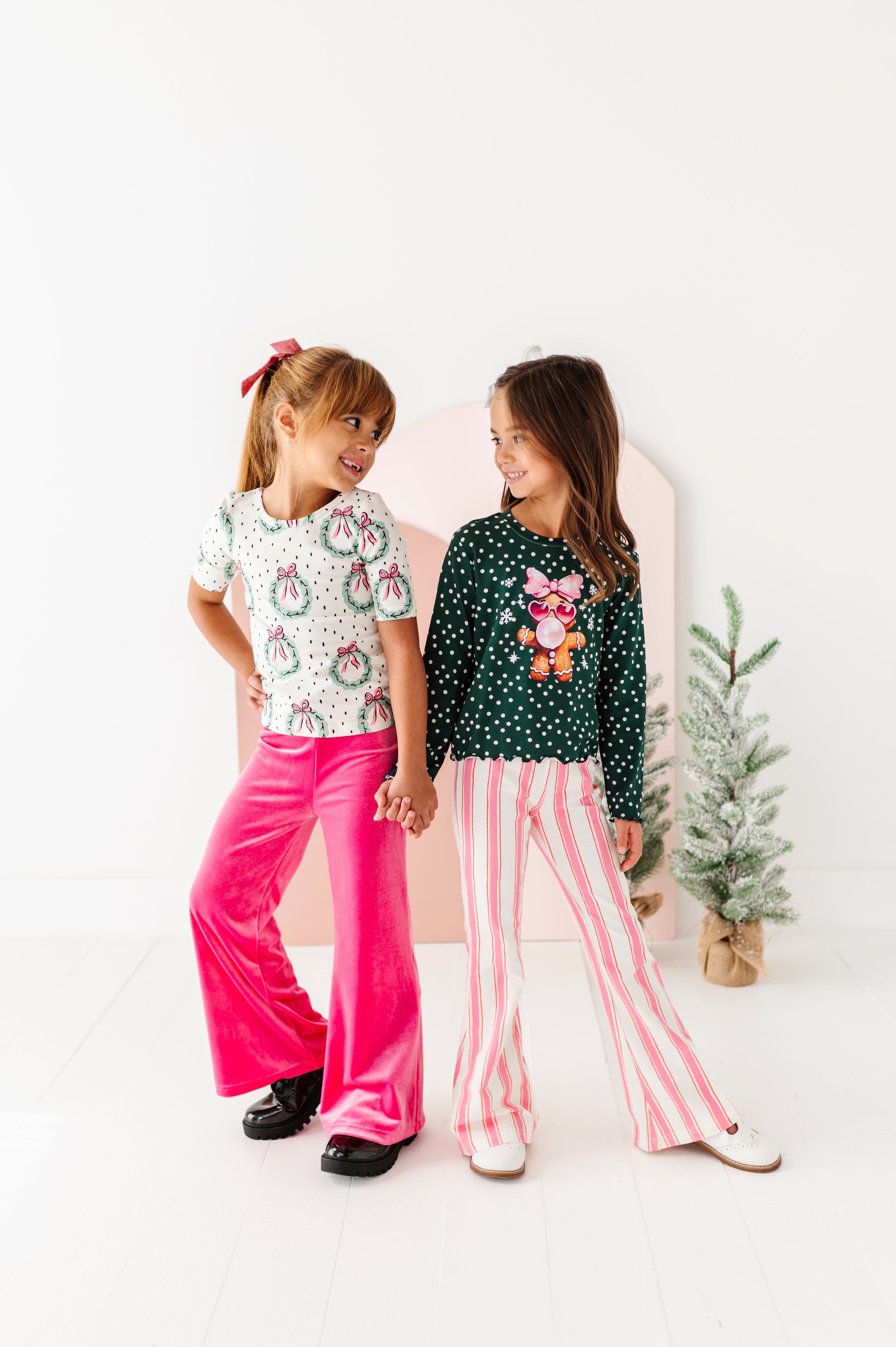 Girly Wreath Top| Scoop Back TEE