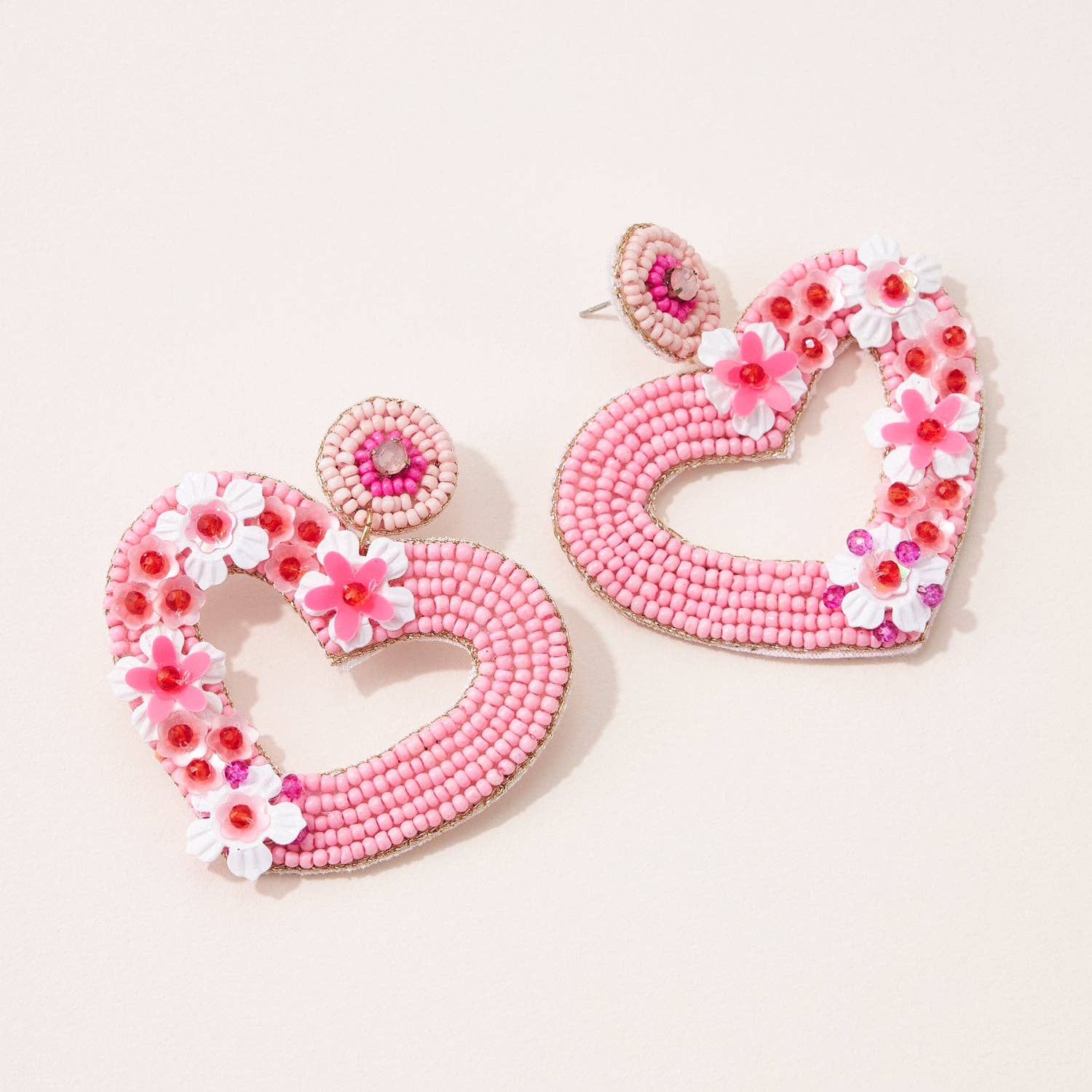 Flowers in the Heart Post Earrings - Bexa Boutique