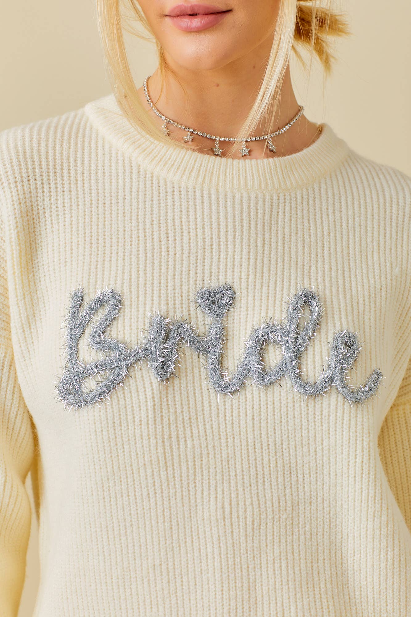 Bride glitter Letter Sweater