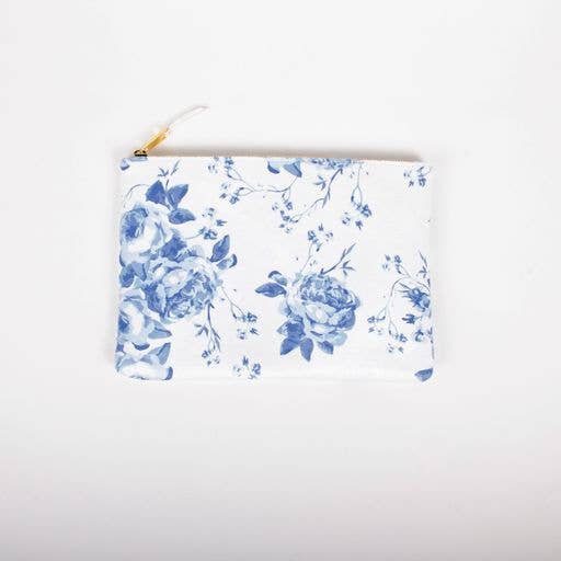 Blue Rose Terry Flat Pouch